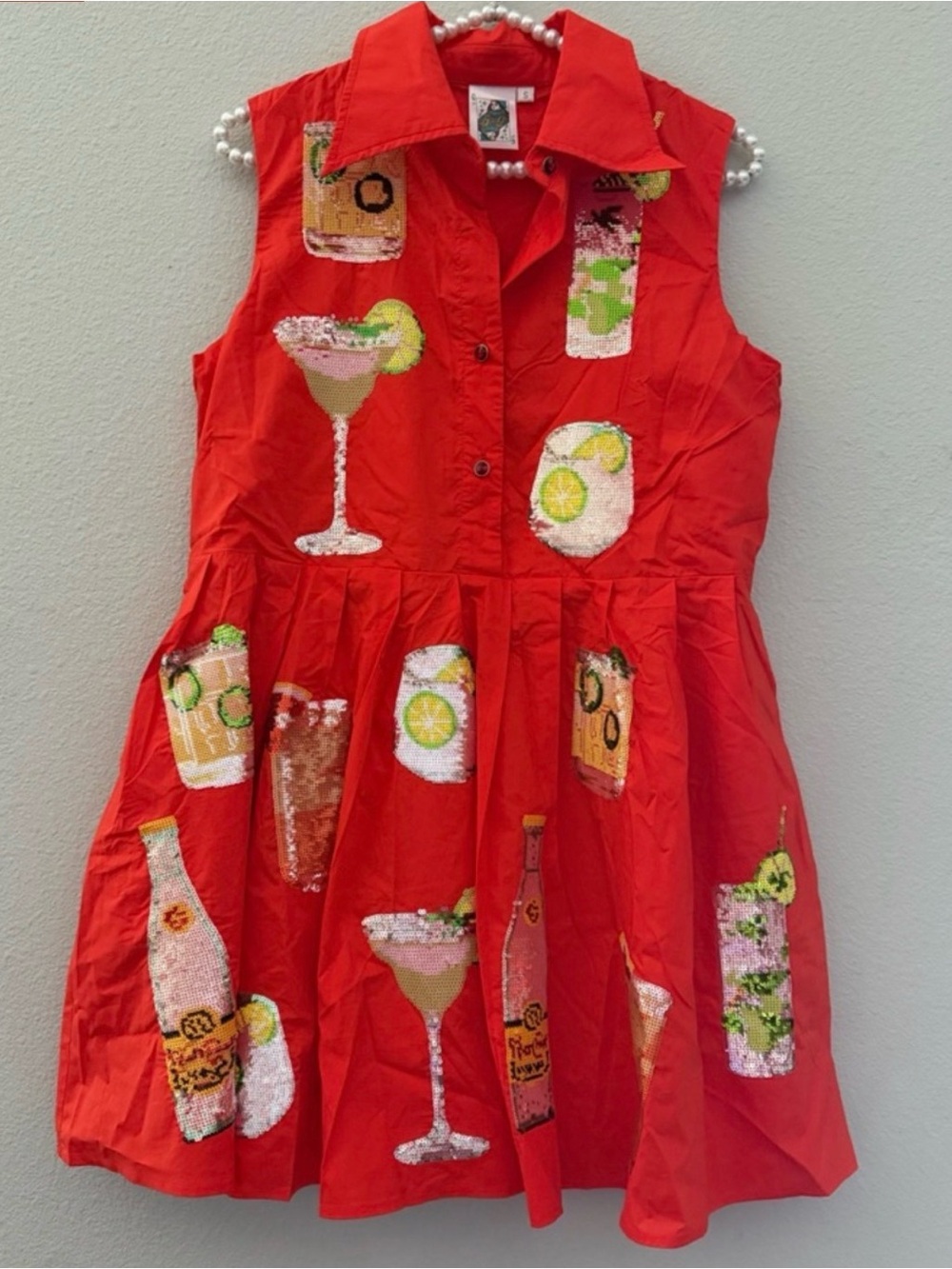 BRAND NEW QUEEN OF SPARKLES • QOS • MEXICAN DRINKS DRESS • SIZE SMALL